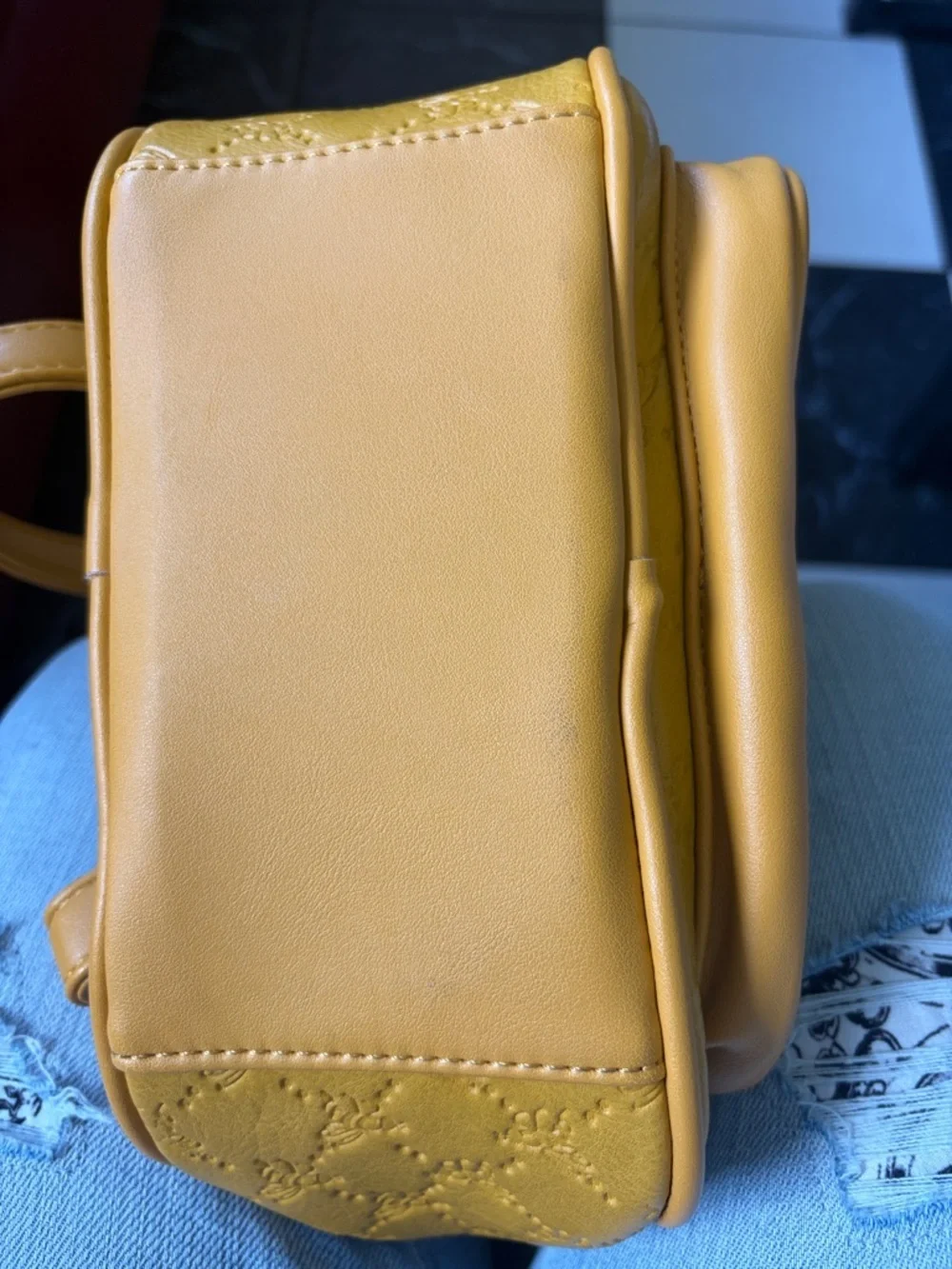 Diophy Queen Bee Mini Backpack,‎ mustard yellow, EUC, 10”x8”x5”